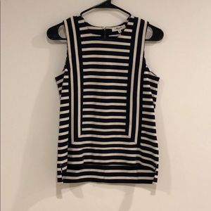 Madewell Striped Top with Zip Back